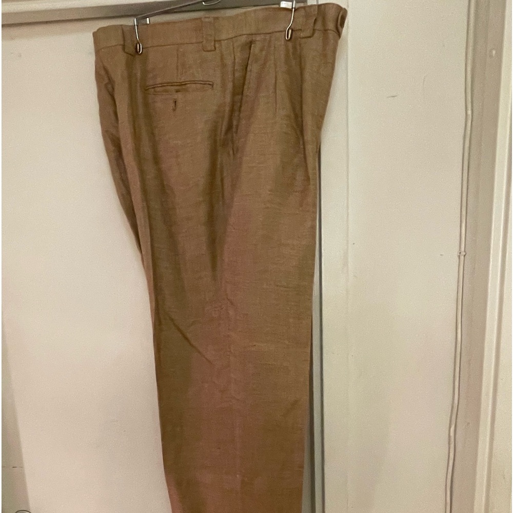 Brown Polyester And Cotton Pants - image 1